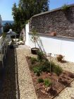 Kitchen garden looking out to sea